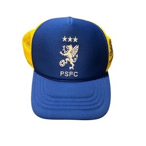 Polo Ralph Lauren Men PSFC Polo Sport Foam Trucker Cap Royal/Yellow Hat SnapBack